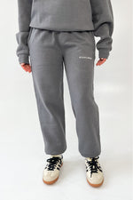 Studio Leisure essential steel grey  embroidered relaxed jogger